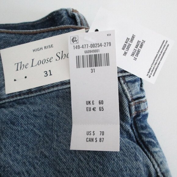 Abercrombie & Fitch The Loose Shorts High Rise Size 31 NWT - Picture 3 of 7